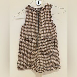 CARAMEL Line Sleeveless Dress with Front Pockets